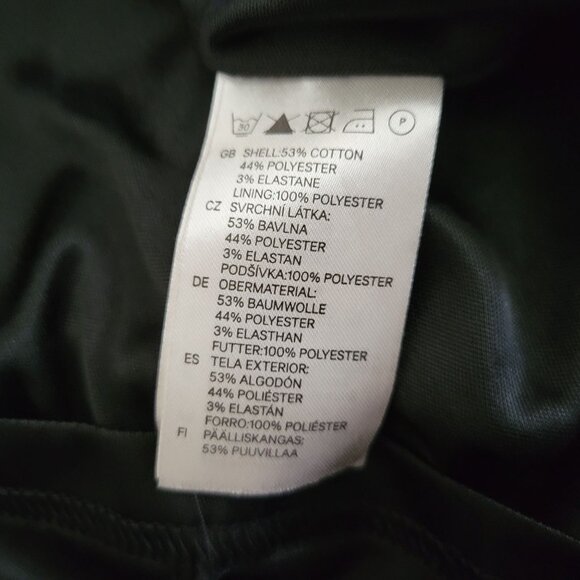 H&M Sheath Dress Womens Size 4 Cocktail Sleeveless Empire Waist Black Back Zip - Picture 4 of 4